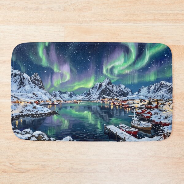 Item preview, Northern Lights Over Lofoten designed and sold by RedPeaStudio.