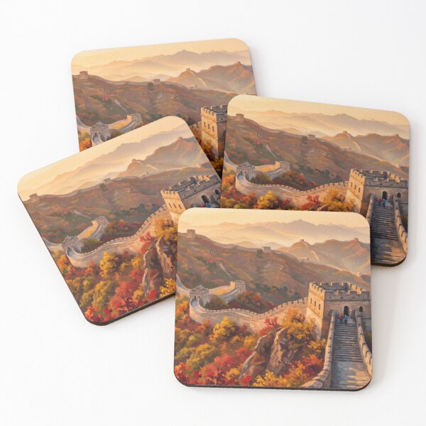 Item preview, The Great Wall in Autumn designed and sold by RedPeaStudio.