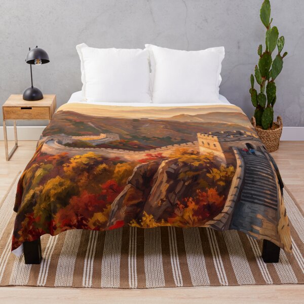 Item preview, The Great Wall in Autumn designed and sold by RedPeaStudio.