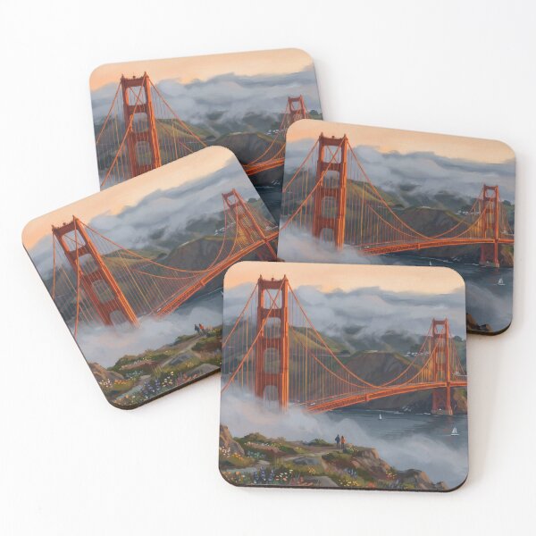Item preview, Golden Gate Bridge in the Fog designed and sold by RedPeaStudio.