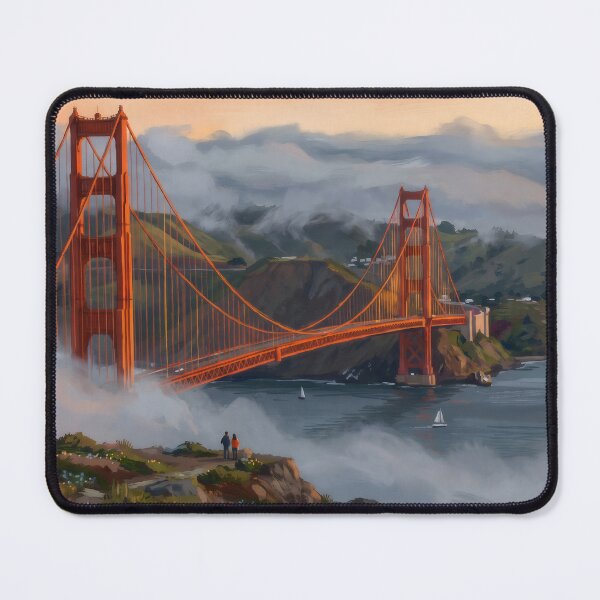 Item preview, Golden Gate Bridge in the Fog designed and sold by RedPeaStudio.