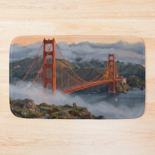 Item preview, Golden Gate Bridge in the Fog designed and sold by RedPeaStudio.