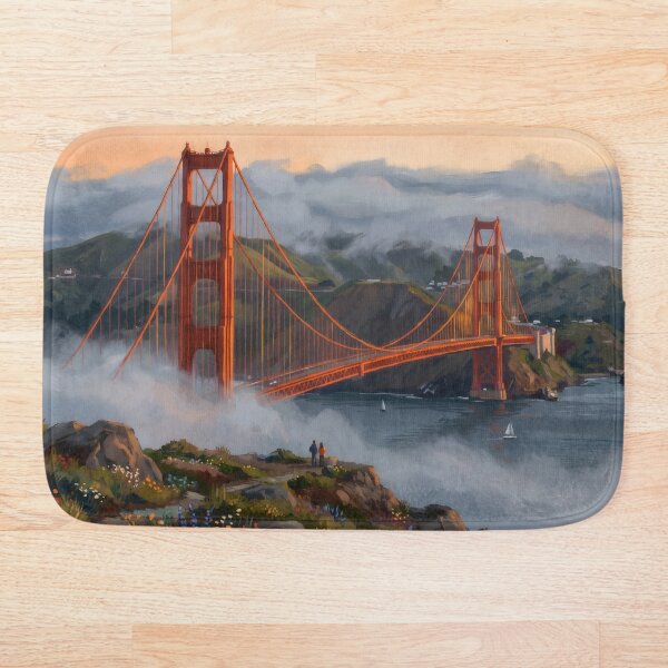 Item preview, Golden Gate Bridge in the Fog designed and sold by RedPeaStudio.