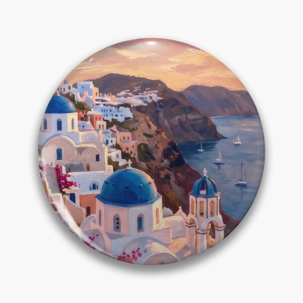 Item preview, Sunset Over Oia Santorini designed and sold by RedPeaStudio.
