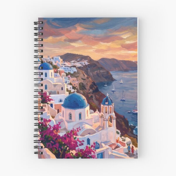 Item preview, Sunset Over Oia Santorini designed and sold by RedPeaStudio.