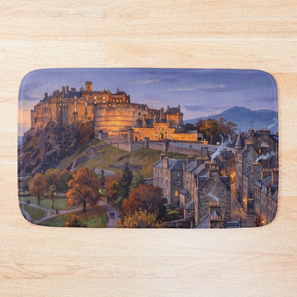 Item preview, Edinburgh Castle at Dusk designed and sold by RedPeaStudio.