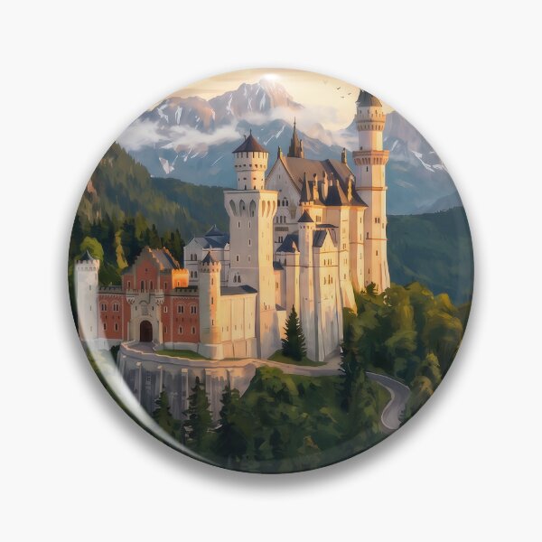 Item preview, Neuschwanstein Castle at Golden Hour designed and sold by RedPeaStudio.