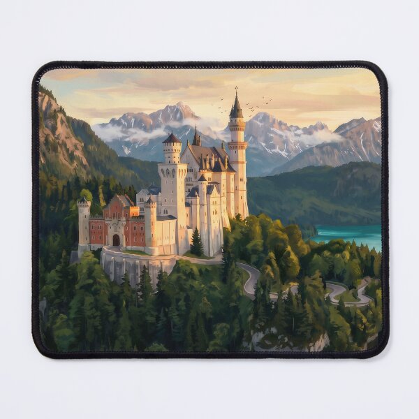 Item preview, Neuschwanstein Castle at Golden Hour designed and sold by RedPeaStudio.