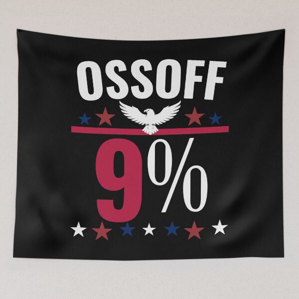 Item preview, Ossoff 9% Political Statement Graphic | Minimal Election Humor Design | Georgia Voters & Political Fans | T-Shirt designed and sold by Teetreasure2.