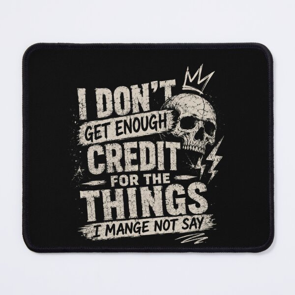 Item preview, I Don't Get Enough Credit For The Things I Mange Not Say Sarcastic Humor Quote Witty Saying designed and sold by RetroMini2026.