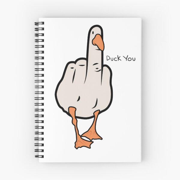 Item preview, Duck You Funny Middle Finger Duck Goose Cartoon Sarcastic Humor designed and sold by MusixMerch.