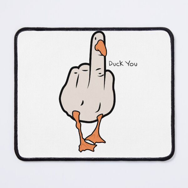 Item preview, Duck You Funny Middle Finger Duck Goose Cartoon Sarcastic Humor designed and sold by MusixMerch.