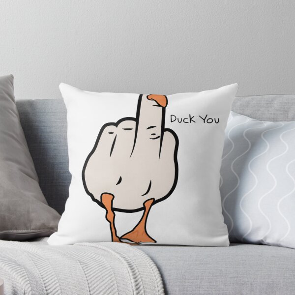 Item preview, Duck You Funny Middle Finger Duck Goose Cartoon Sarcastic Humor designed and sold by MusixMerch.