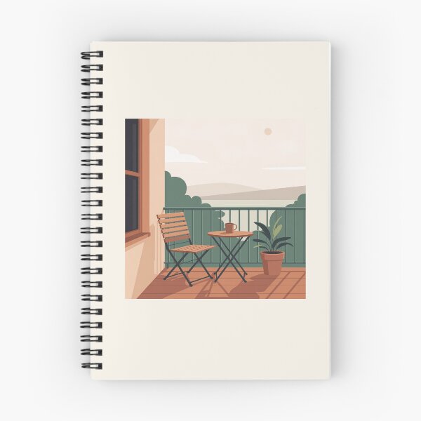 Item preview, Calm Balcony With Chair And Plant  designed and sold by TrendMorphic.