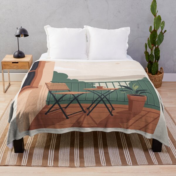 Item preview, Calm Balcony With Chair And Plant designed and sold by TrendMorphic.
