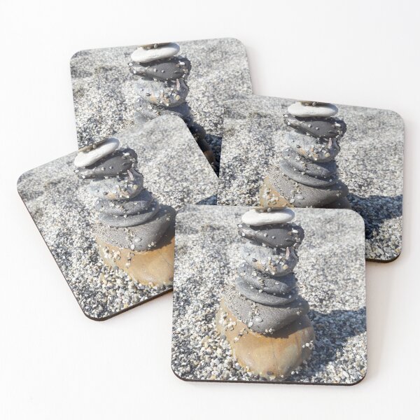 Item preview, Zen Balanced Stone Cairn on Beach Pebble⁠ designed and sold by Julia9632.