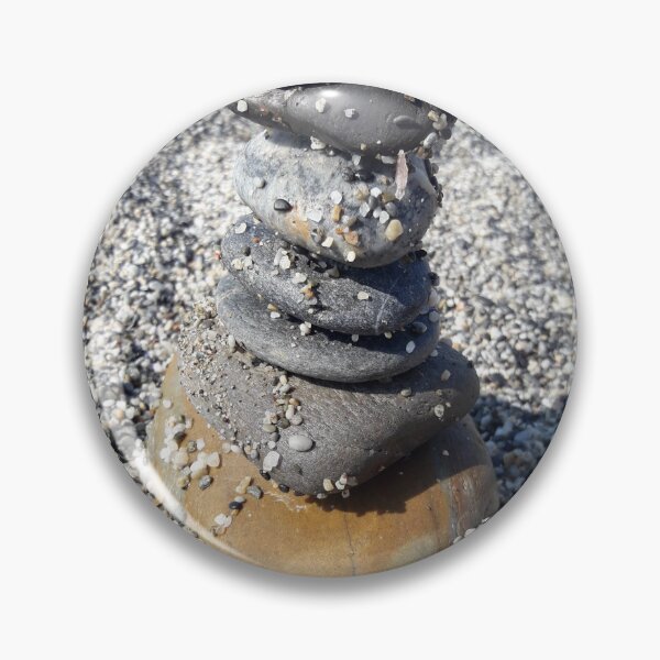 Item preview, Zen Balanced Stone Cairn on Beach Pebble⁠ designed and sold by Julia9632.