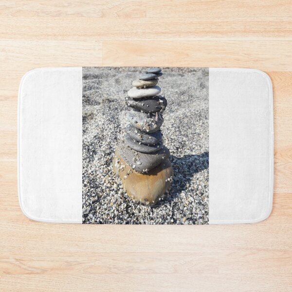 Item preview, Zen Balanced Stone Cairn on Beach Pebble⁠ designed and sold by Julia9632.
