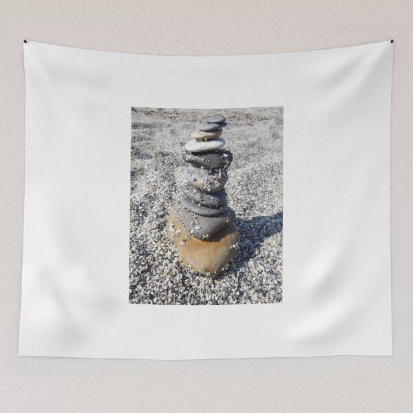 Item preview, Zen Balanced Stone Cairn on Beach Pebble⁠ designed and sold by Julia9632.