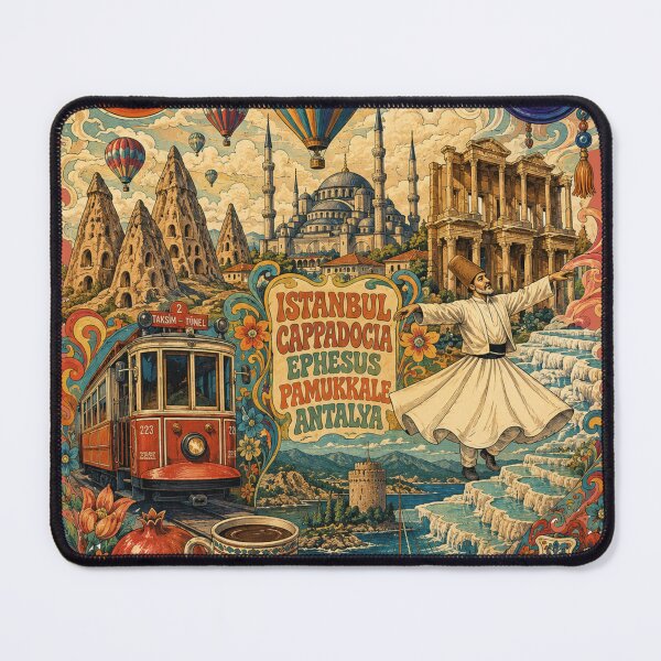 Item preview, Magical Turkey Vintage Travel Illustration Poster designed and sold by Skyrocketz.
