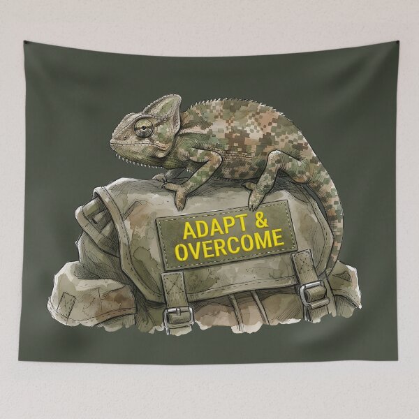 Item preview, Adapt & Overcome - Tactical Camo Chameleon Art designed and sold by SoulPT.