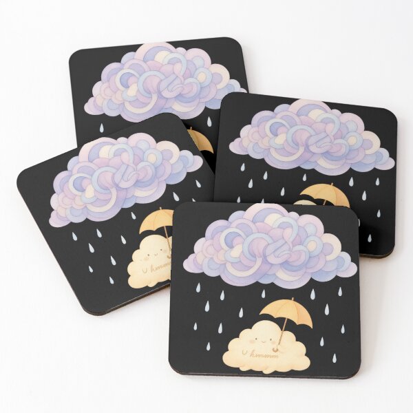 Item preview, Hmmm Meme Rain Cloud Funny Thinking Reaction Weather Umbrella Humor T-Shirt designed and sold by pawsome purrfect.