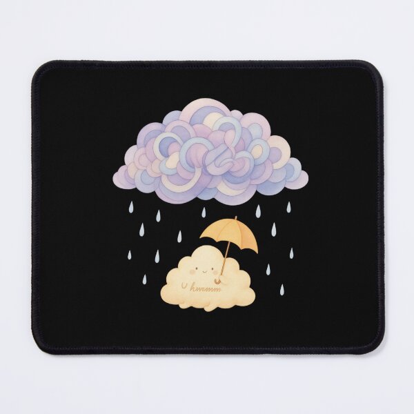 Item preview, Hmmm Meme Rain Cloud Funny Thinking Reaction Weather Umbrella Humor T-Shirt designed and sold by pawsome purrfect.