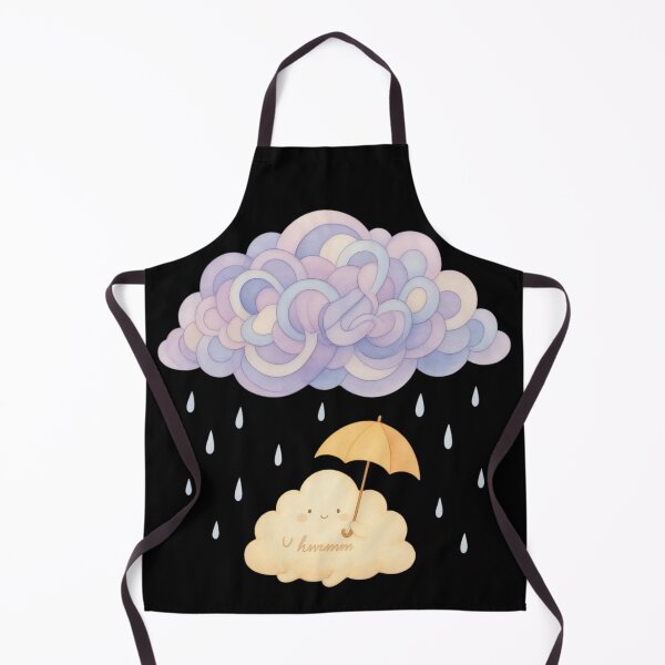 Item preview, Hmmm Meme Rain Cloud Funny Thinking Reaction Weather Umbrella Humor T-Shirt designed and sold by pawsome purrfect.