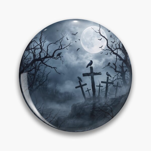 Item preview, Eerie Graveyard Under Full Moon designed and sold by AnnArtshock.