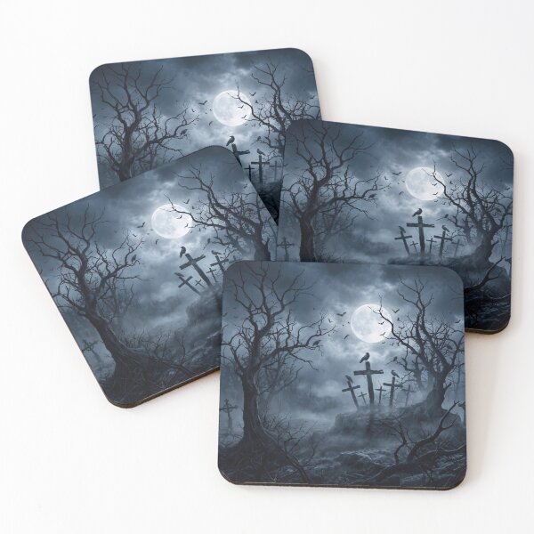 Item preview, Eerie Graveyard Under Full Moon designed and sold by AnnArtshock.