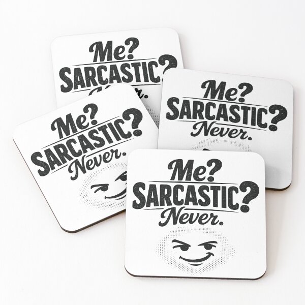 Item preview, Me? Sarcastic? Never. | Funny Sarcasm Quote T-Shirt | Retro Typography Design designed and sold by BongLines.