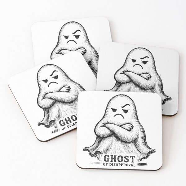 Item preview, Ghost of Disapproval – Vintage Engraving Grumpy Ghost designed and sold by Abidel.