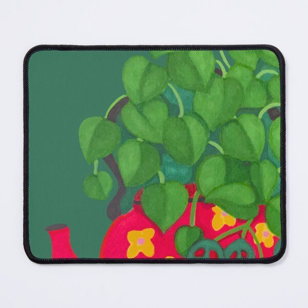 Item preview, Hand-Drawn Colorful Cottagecore Plant in a Floral Teapot designed and sold by lazypencil.art.