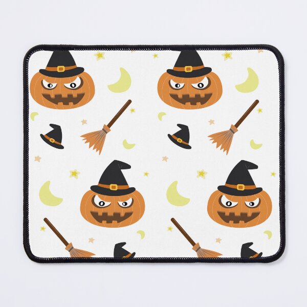 Item preview, Spooky Halloween Pumpkin Broom Pattern designed and sold by AePuti.
