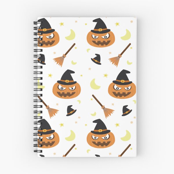 Item preview, Spooky Halloween Pumpkin Broom Pattern designed and sold by AePuti.
