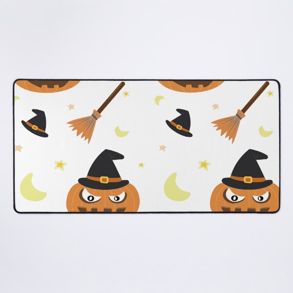 Item preview, Spooky Halloween Pumpkin Broom Pattern designed and sold by AePuti.