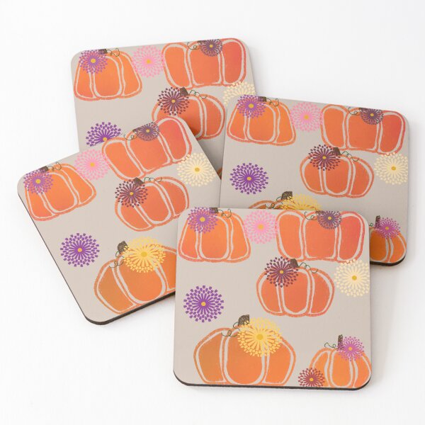 Item preview, Stenciled Pumpkins and Mums designed and sold by JaygiesDesign.