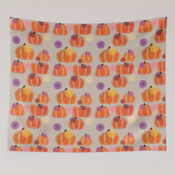 Item preview, Stenciled Pumpkins and Mums designed and sold by JaygiesDesign.