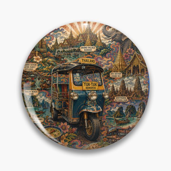 Item preview, Vintage Thailand Travel Poster - Land of Smiles designed and sold by Skyrocketz.