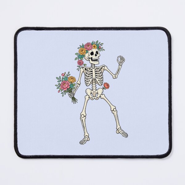 Item preview, Dancing Skeleton with Flowers – Funny Halloween designed and sold by SweetLilith.