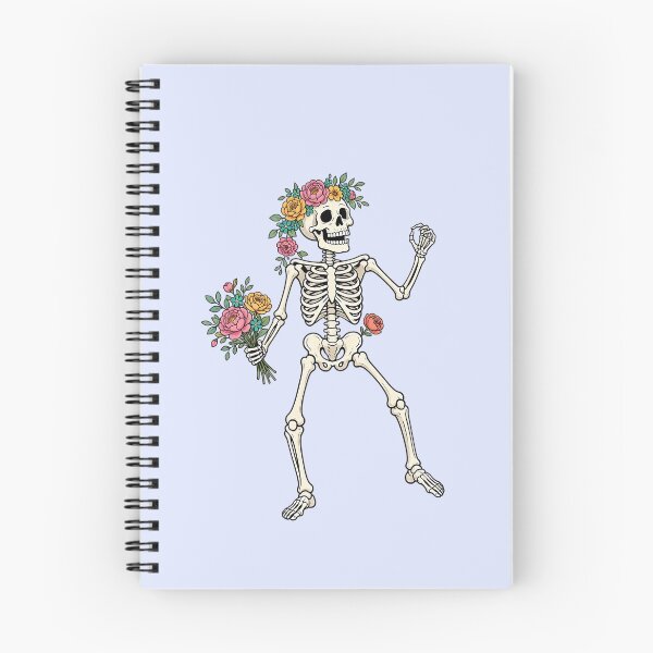 Item preview, Dancing Skeleton with Flowers – Funny Halloween designed and sold by SweetLilith.