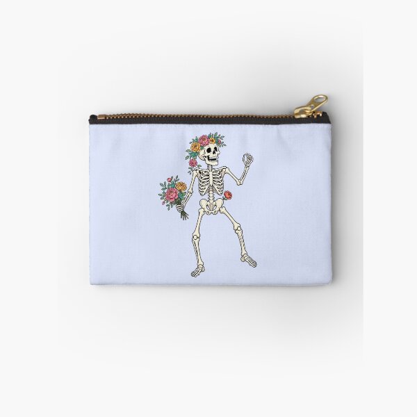 Item preview, Dancing Skeleton with Flowers – Funny Halloween designed and sold by SweetLilith.