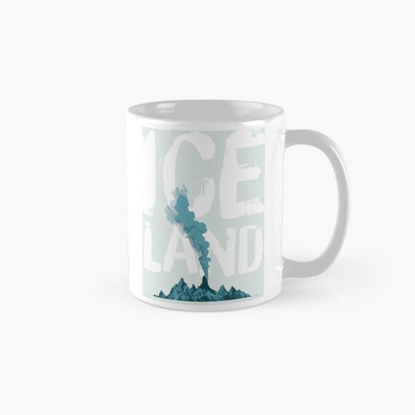 Item preview, Iceland Volcano Mountains, Vintage Teal Wall Art designed and sold by MarkedArtPrints.