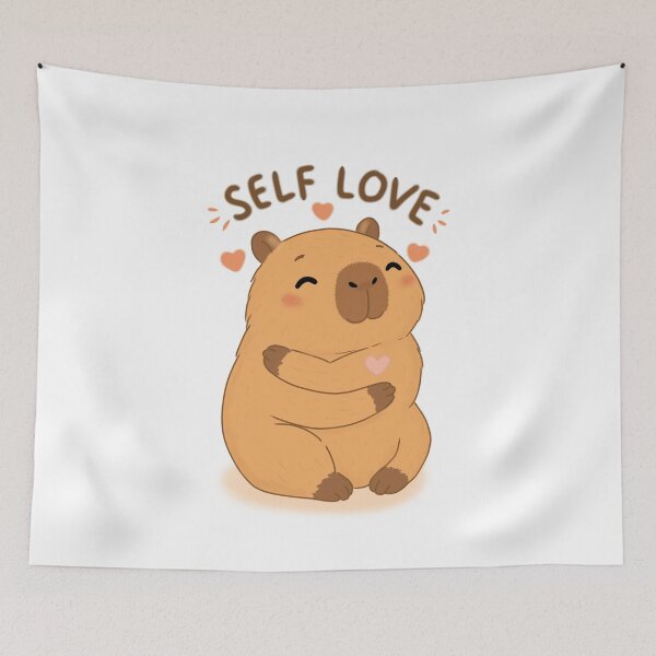 Item preview, Cute Capybara Self Love – Kawaii Self Care & Positive Vibes designed and sold by FennyWijayaMomo.