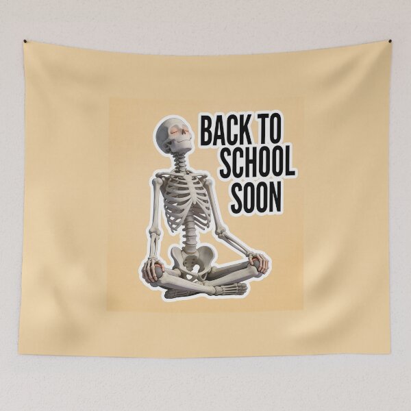Item preview, Meditating Skeleton Back to School Funny School Spirit Design designed and sold by OksArtStudio.