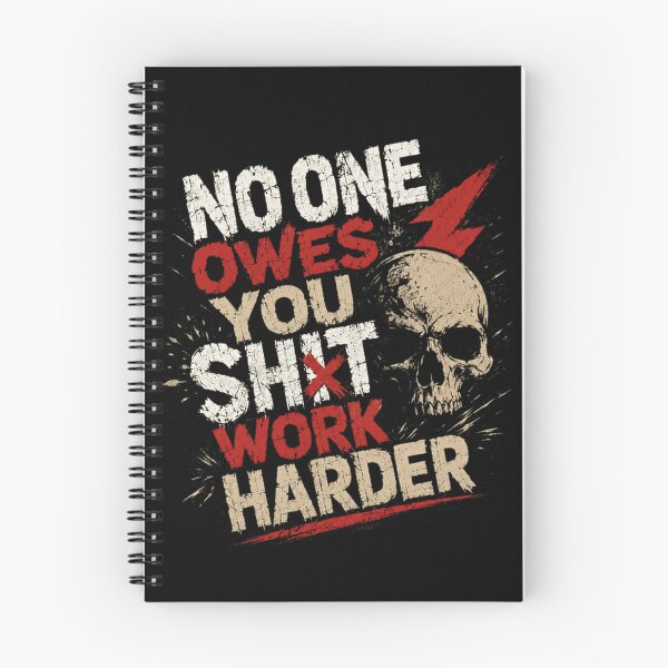 Item preview, No One Owes You Shit Work Harder Motivational Entrepreneur Mindset Hustle Grind designed and sold by RetroMini2026.
