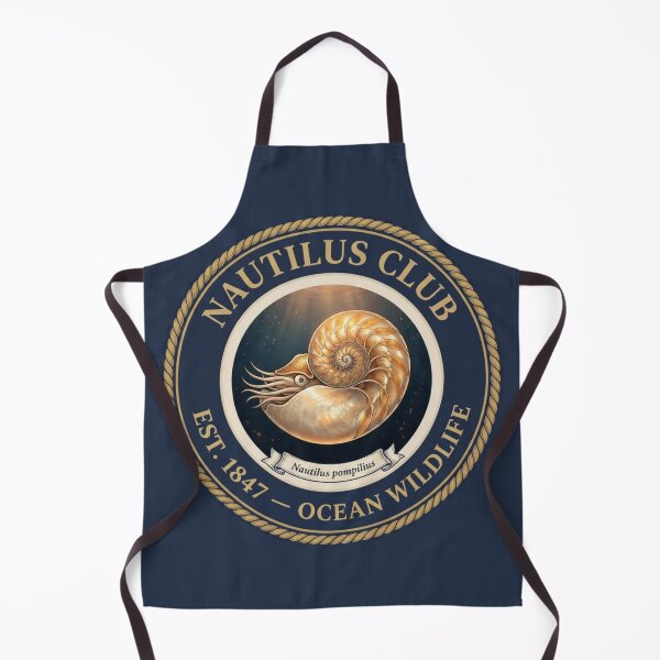 Item preview, Nautilus Club Vintage Badge Ocean Wildlife Art designed and sold by CalmCapy Co.