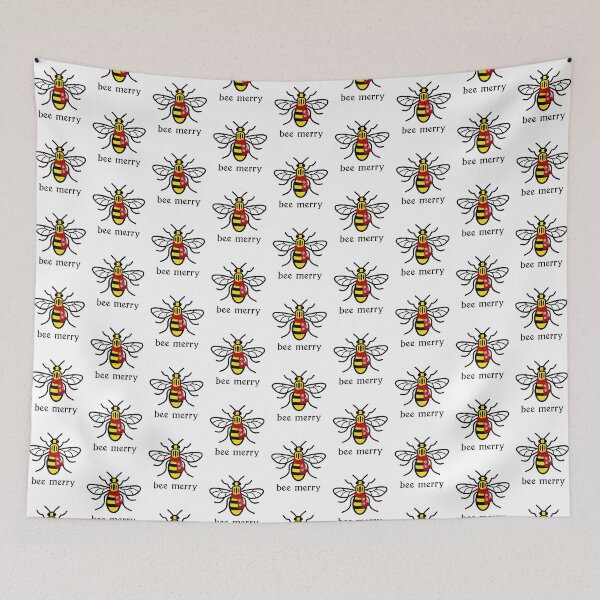 Item preview, Manchester Worker Bee Merry Christmas designed and sold by bravoalpha.
