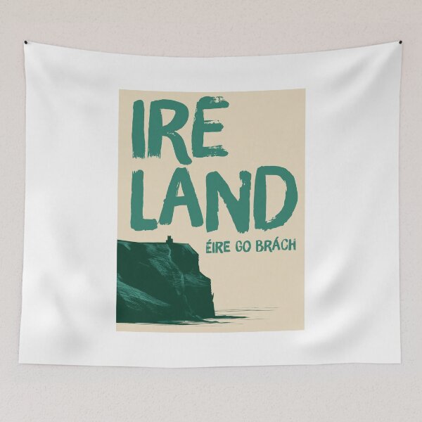 Item preview, Ireland Cliffs, Vintage Emerald Wall Art designed and sold by MarkedArtPrints.