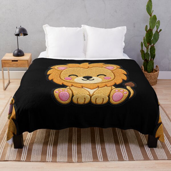 Item preview, Cute Baby Lion Embroidery Patch Illustration designed and sold by ColorSplash123.